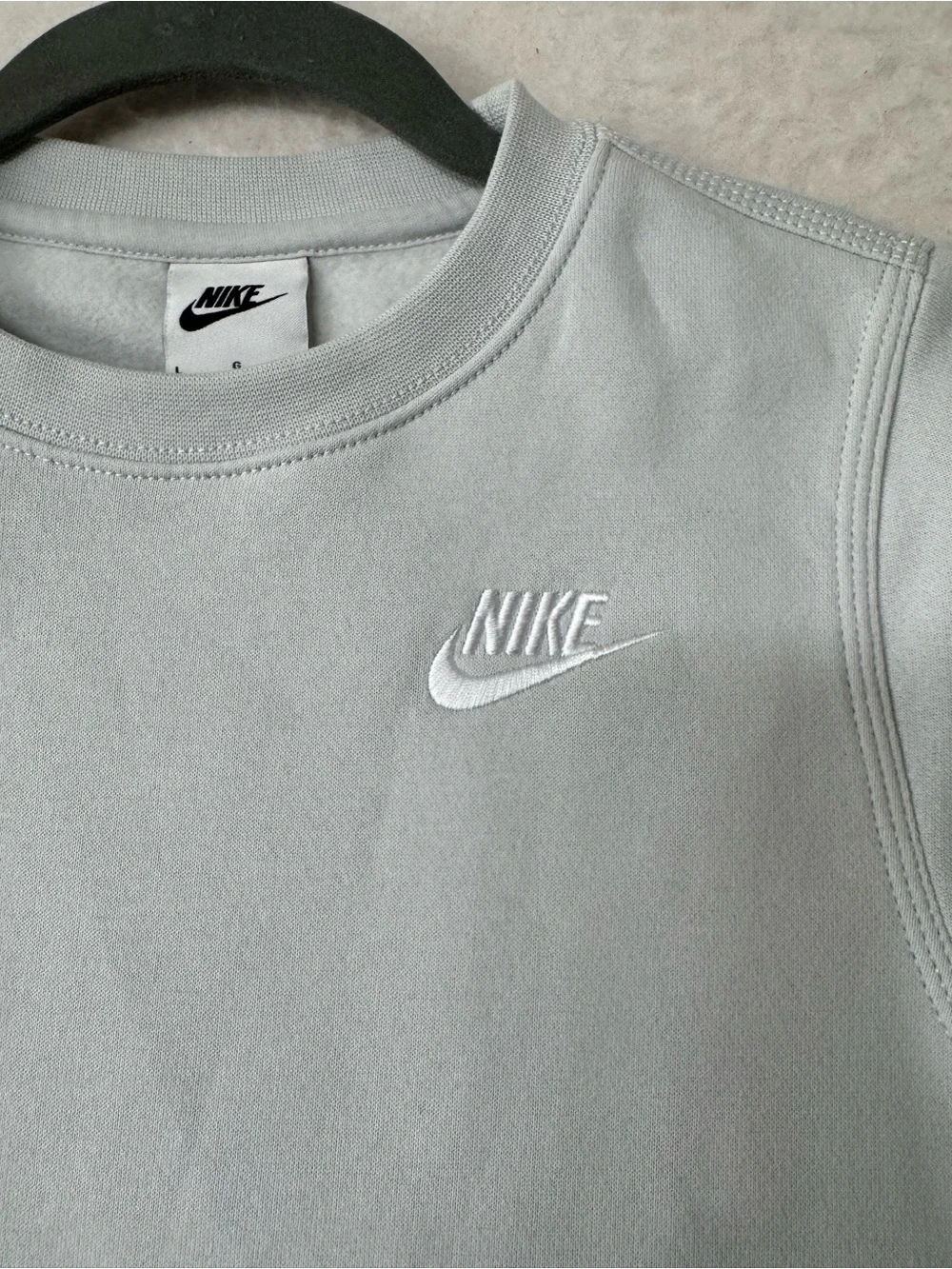 Nike Kids Crewneck Sweatshirt and Joggers Set in Light Beige - Picture 9 of 15